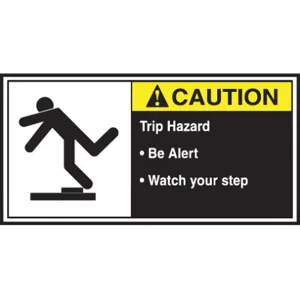 ACCUFORM SIGNS LECN682 Label Cema 2-1/2 x 5 Caution Trip - Pack Of 5 | AC6TLD 36A974