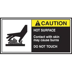 ACCUFORM SIGNS LECN685 Label Cema 2-1/2 x 5 Caution Hot - Pack Of 5 | AC6TLB 36A972