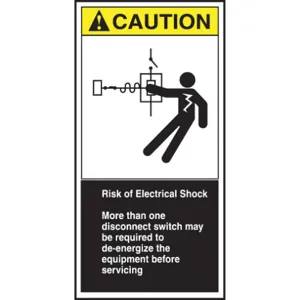 ACCUFORM SIGNS LECN686 Label Cema 3 x 6 Caution Risk Of - Pack Of 5 | AC6TLK 36A980