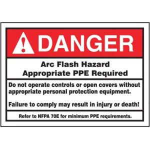 ACCUFORM SIGNS LELC142 Label 3-1/2 x 5 Danger Arc Flash Hazard | AC6THQ 36A916