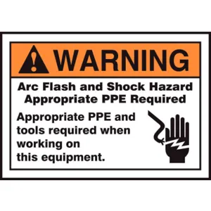 ACCUFORM SIGNS LELC321 Label 7 x 10 Warning Arc Flash And | AC6TJR 36A940