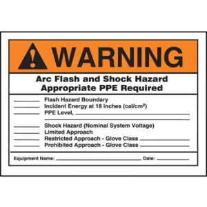 ACCUFORM SIGNS LELC318 Label 3-1/2 x 5 Warning Arc Flash And | AC6TJE 36A929