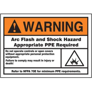 ACCUFORM SIGNS LELC374 Label 3-1/2 x 5 Warning Arc Flash And | AC6TJC 36A927