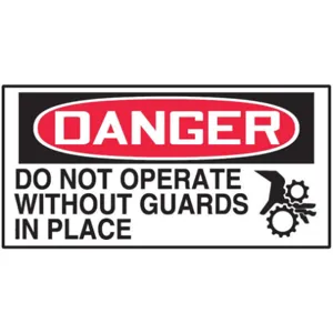 ACCUFORM SIGNS LEQM003VSP Danger Label 1-1/2 inch Height 3 inch Width PK10 | AH9UBE 41CM82