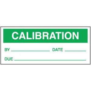 ACCUFORM SIGNS LPC422 Calibration Label 1-1/2 Inch Width x 5/8 Inch Height PK25 | AH9UBG 41CM84