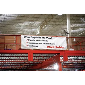 ACCUFORM SIGNS MBR104 Safety Banner 120 x 34in Text Eng | AD2TGA 3TZF4