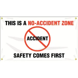 ACCUFORM SIGNS MBR414 Banner This Is No-accident 24 x 48 Inch | AC4XGQ 31A706