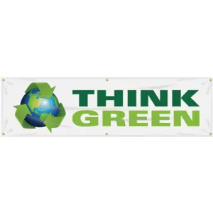 ACCUFORM SIGNS MBR702 Banner Think Green 28 x 96 Inch | AC4XJB 31A739