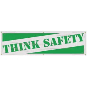 ACCUFORM SIGNS MBR807 Banner Think Safety 28 x 96 Inch | AC4XKK 31A770