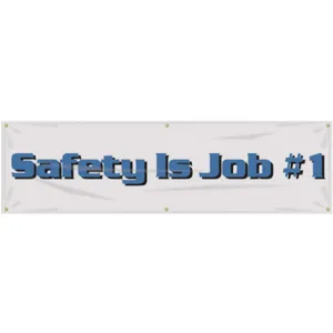 ACCUFORM SIGNS MBR844 Banner Safety Is Job 1 28 x 96 Inch | AC4XKB 31A762