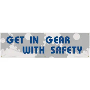 ACCUFORM SIGNS MBR874 Banner Get Inch Gear 28 x 96 Inch | AC4XHY 31A736