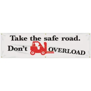 ACCUFORM SIGNS MBR883 Banner Take The Safe Road 28 x 96 Inch | AC4XKN 31A773