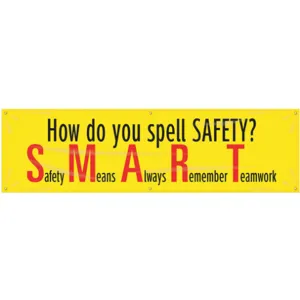 ACCUFORM SIGNS MBR931 Banner How Do You Spell Safety 28 x 96 | AC4XGX 31A712