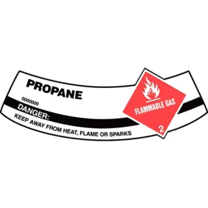 ACCUFORM SIGNS MCSLPRR Cylinder Label Vinyl 5-1/4 x 2 Inch Propane | AC6VCZ 36J768