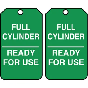 ACCUFORM SIGNS MGT203PTP Cylinder Tag 5-3/4 x 3-1/4 - Pack Of 25 | AD4TRT 43Z325