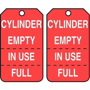 ACCUFORM SIGNS MGT206CTP Cylinder Tag 5-3/4 x 3-1/4 - Pack Of 25 | AD4TRW 43Z329