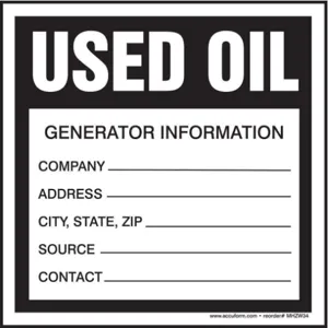 ACCUFORM SIGNS MHZW36PSC Hazardous Waste Label 4 Inch Width - Pack Of 100 | AF4HJU 8X699