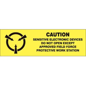 ACCUFORM SIGNS MPC315 Label Caution Sensitive Electric Device 2 x 5/8 500/rl | AC6VEN 36J816