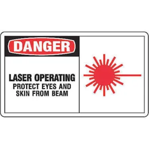 ACCUFORM SIGNS LRAD002VSP Safety Label 3-1/2 Inch H 5 Inch Width - Pack Of 5 | AF4VTL 9LMM9