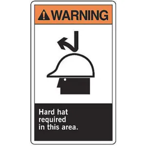 ACCUFORM SIGNS LPPE302VSP Hard Hat Label 5 Inch H 3-1/2 Inch Width - Pack Of 5 | AF3YJV 8FA91