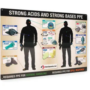 ACCUFORM SIGNS PPE357 Personal Protective Equipment Chart Only | AD2TGF 3TZG5