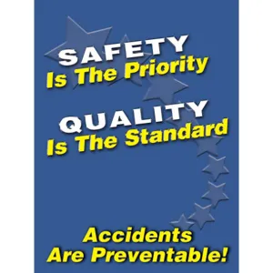 ACCUFORM SIGNS PST104 Safety Poster 24 x 18 Inch Flex Plastic Eng | AD2TFV 3TZE8