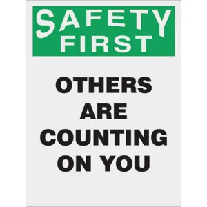 ACCUFORM SIGNS PST134 Poster Safety First Others 18 x 24 Inch | AC4WYJ 31A049