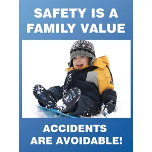 ACCUFORM SIGNS PST168 Poster Safety Is A Family 18 x 24 Inch | AC4WYV 31A059