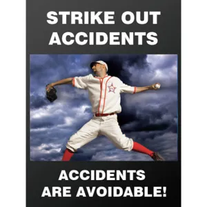 ACCUFORM SIGNS PST183 Poster Strike Out Accidents 18 x 24 Inch | AC4WYX 31A061