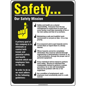 ACCUFORM SIGNS PST220 Safety Poster 24 x 18 Inch Flex Plastic Eng | AD2TFR 3TZE5