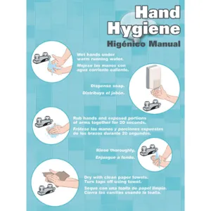 ACCUFORM SIGNS PST420 Poster Hand Hygiene 18 x 24 Inch | AC4WXT 31A034