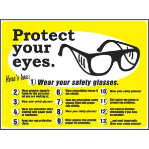 ACCUFORM SIGNS PST722 Safety Awareness Poster 24 x 18 Inch Eng | AD2TFQ 3TZE4