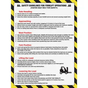 ACCUFORM SIGNS PST760 Poster Safety Guidelines For 18 x 24 Inch | AC4WXX 31A038