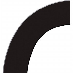 ACCUFORM SIGNS PTP211BK Bodenmarkierungsband, gebogene Ecke, 15 x 15 cm Größe, schwarz | CF4EVC AFPTP211BK