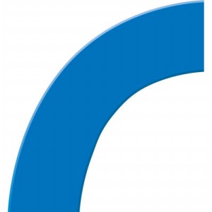 ACCUFORM SIGNS PTP211BU Bodenmarkierungsband, gebogene Ecke, 15 x 15 cm Größe, blau | CF4EVD AFPTP211BU