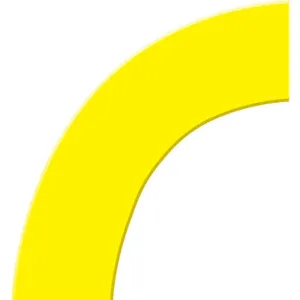 ACCUFORM SIGNS PTP211YL Floor Marking Tape, Curve Corner, 15 x 15 cm Size, Yellow | CF4EVJ AFPTP211YL