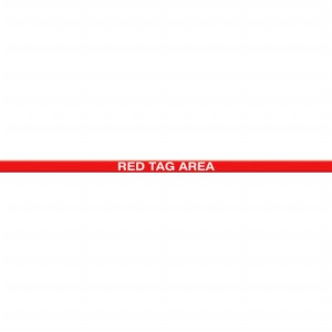 ACCUFORM SIGNS PTP215 Bodenmarkierungsband, roter Beschriftungsbereich, 5 x 120 cm Größe | CF4EWT AFPTP215RT