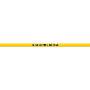 ACCUFORM SIGNS PTP216 Floor Marking Tape, Staging Area, 5 x 120 cm Size | CF4EWV AFPTP216SA