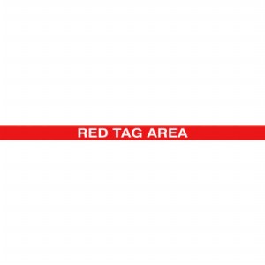 ACCUFORM SIGNS PTP221 Bodenmarkierungsband, roter Beschriftungsbereich, 5 x 120 cm Größe | CF4EWU AFPTP221RT