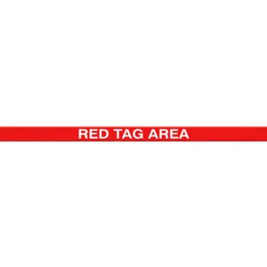 ACCUFORM SIGNS PTP221 Floor Marking Tape, Red Tag Area, 5 x 120 cm Size | CF4EWU AFPTP221RT