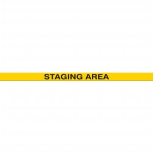 ACCUFORM SIGNS PTP222 Floor Marking Tape, Staging Area, 5 x 120 cm Size | CF4EWW AFPTP222SA