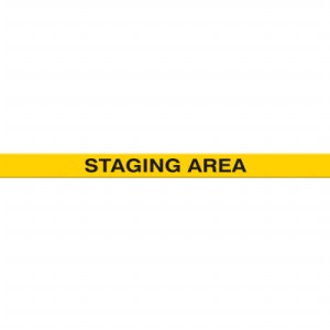 ACCUFORM SIGNS PTP229 Floor Marking Tape, Staging Area, 5 x 120 cm Size | CF4EWX AFPTP229SA