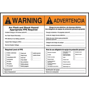 ACCUFORM SIGNS SBLELC336 Label 7 x 10 Warning Arc Flash And | AC6TKA 36A948