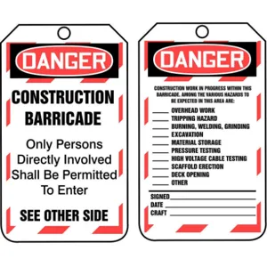 ACCUFORM SIGNS TAB102CTP Danger Tag 5-3/4 x 3-1/4 - Pack Of 25 | AD4TTG 43Z344