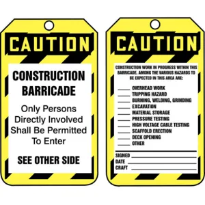 ACCUFORM SIGNS TAB103PTP Caution Tag 5-3/4 x 3-1/4 - Pack Of 25 | AD4TTM 43Z352