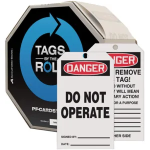 ACCUFORM SIGNS TAR110 Danger Tag By The Roll 6-1/4 x 3 - Pack Of 100 | AD4TPD 43Z242