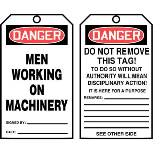 ACCUFORM SIGNS TAR146 Danger Tag By The Roll 6-1/4 x 3 - Pack Of 250 | AD4TMA 43Z192