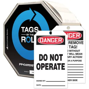 ACCUFORM SIGNS TAR121 Danger Tag 6-1/4 x 3 Inch Cardstock - Pack Of 250 | AD2VZY 3VAY4