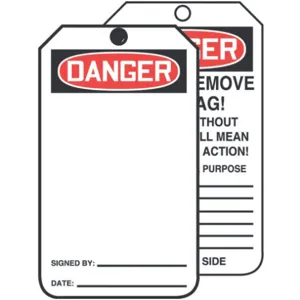 ACCUFORM SIGNS TAR423 Danger Tag 6-1/4 x 3 Inch Cardstock - Pack Of 250 | AD2VZX 3VAY3