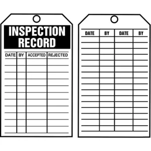 ACCUFORM SIGNS TAR728 Inspection Tag By The Roll 6.25 x 3 - Pack Of 250 | AD4TNP 43Z229